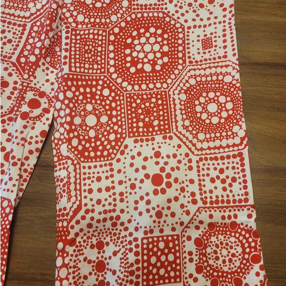 Trina Turk Geometric Print Cropped Kick-Flare Pants White Red – Size 6 NWOT - Picture 4 of 11